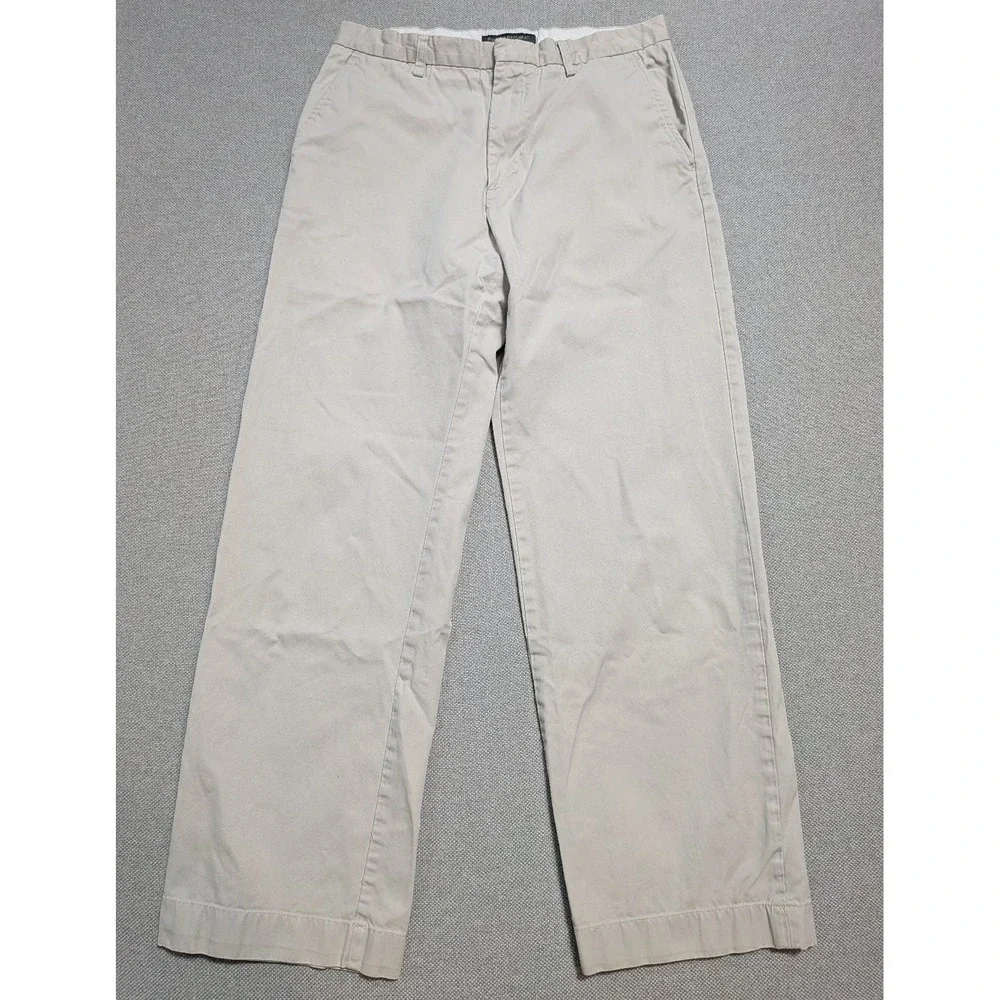 Banana Republic Mens Pants Khaki 33x32 Twill Breathable Pockets Regular Chinos